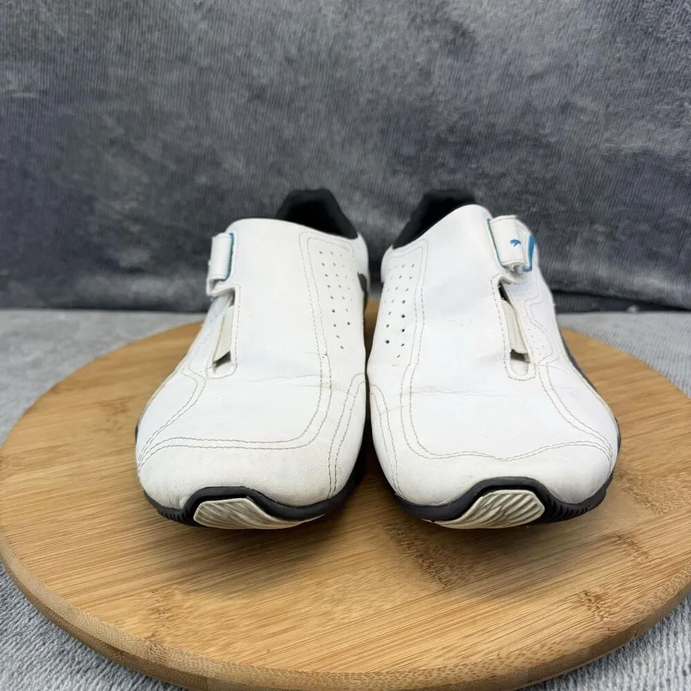 Puma Leather Shoes Mens Size 8.5 White Driving Low Top Sneakers 185999-06